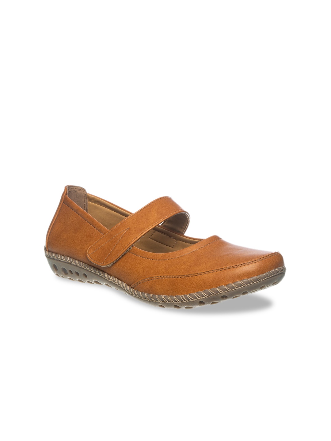 

Khadims Women Tan Brown Solid Mary Janes