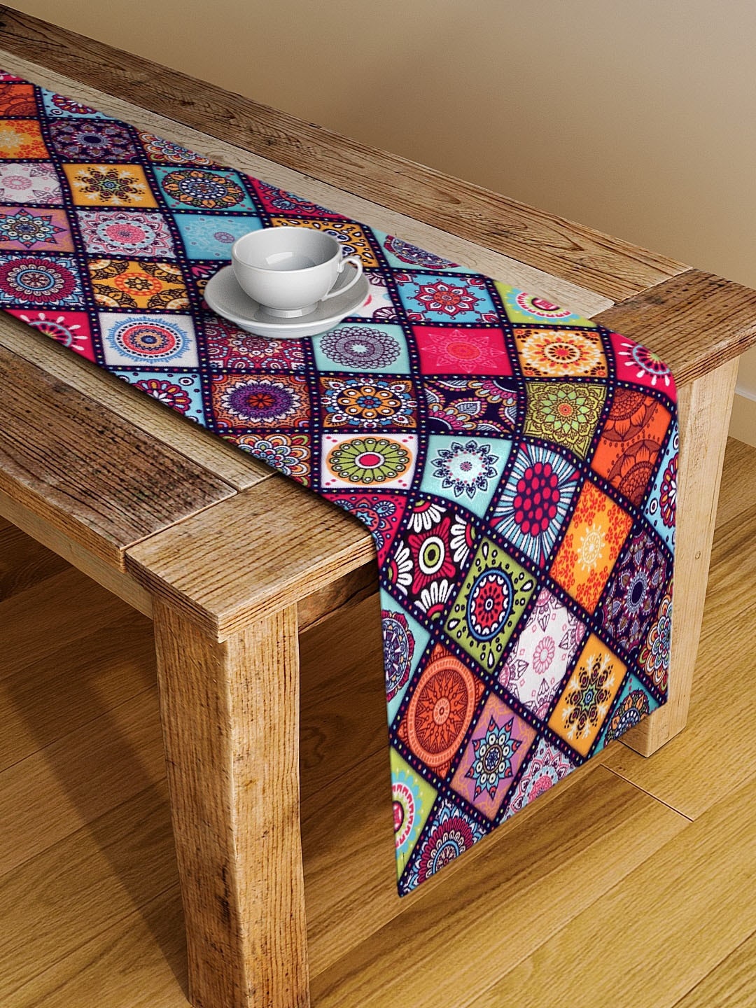 

Alina decor Multicoloured Digital Printed Table Runner, Multi