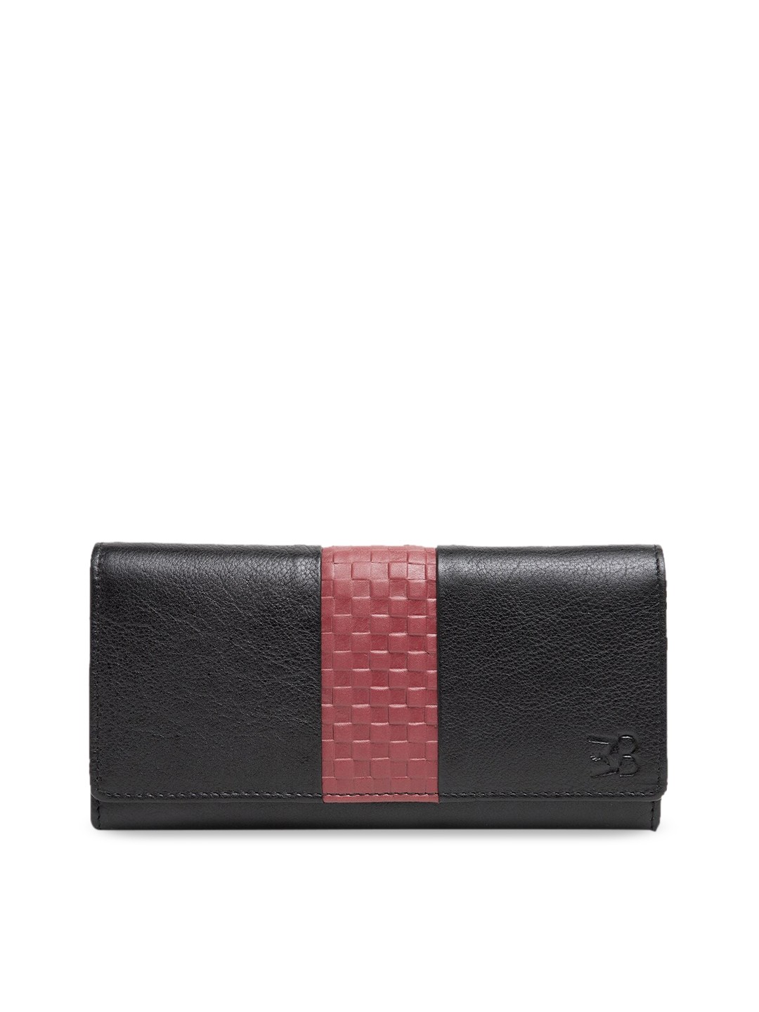 

WELBAWT Black Textured Leather Clutch