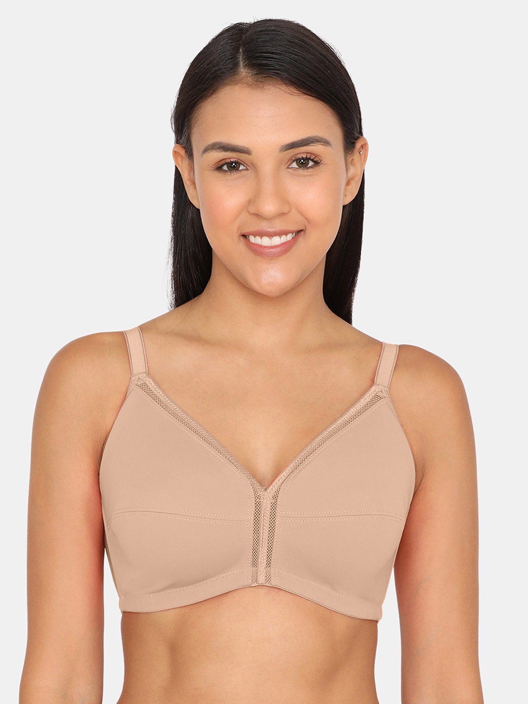 

Zivame Nude-Coloured Solid Non-Wired Non Padded T-shirt Bra ZI0NCESP07M