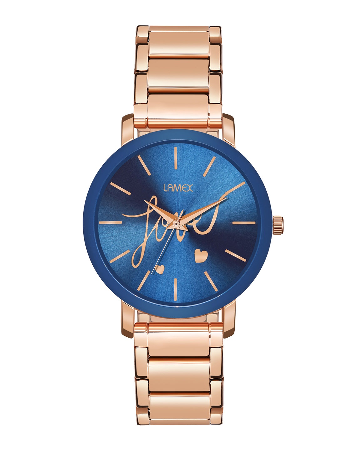 

LAMEX Women Navy Blue & Rose Gold Analogue Watch CASTORDLX-12002-RG-BLU
