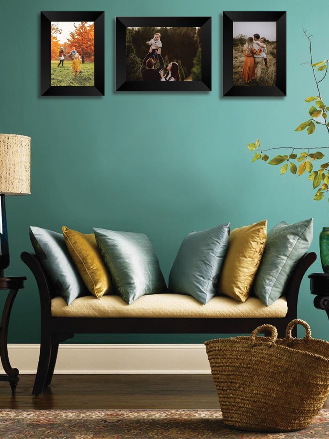 

eCraftIndia Set Of 3 Black Solid Memory Wall Collage Photo Frames