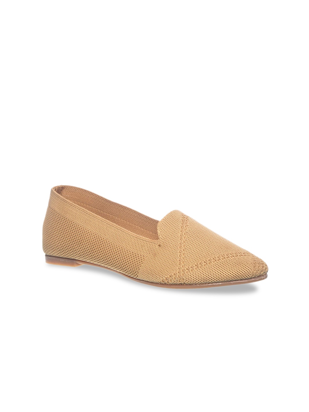 

Khadims Women Beige Solid Fabric Ballerinas