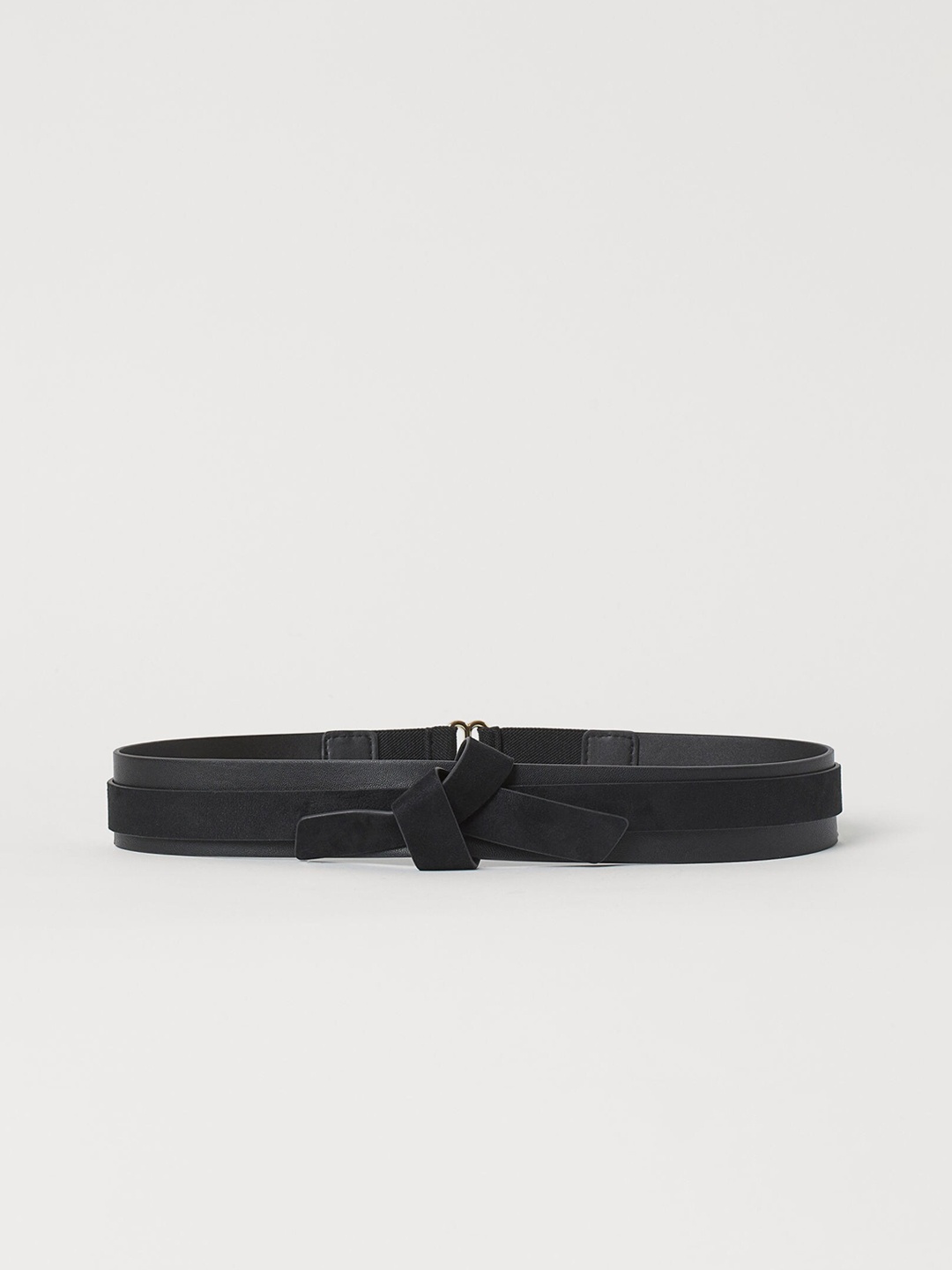 

H&M Women Black Solid Knot-Detail Waist Belt