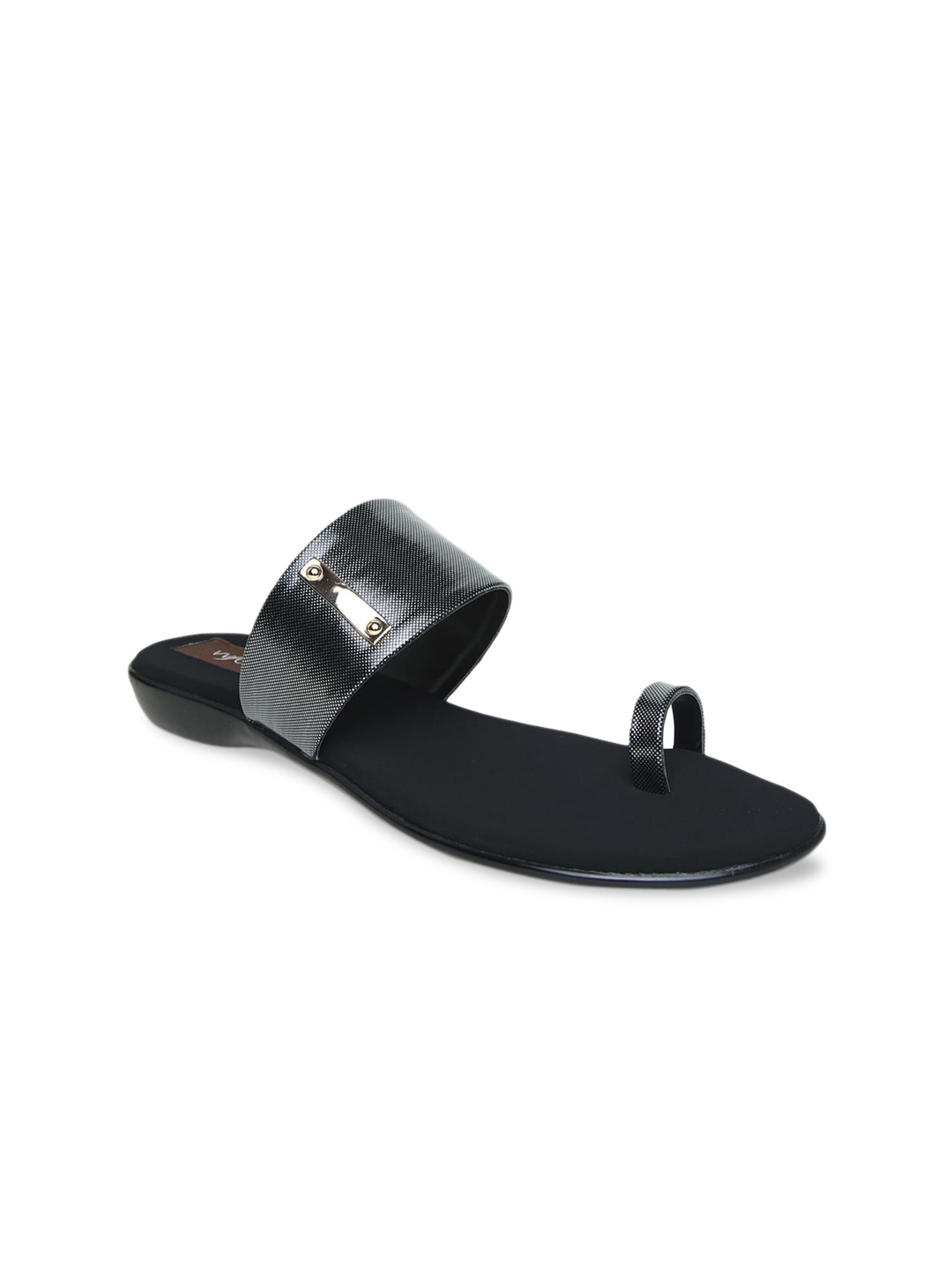 

VALIOSAA Women Grey Solid One Toe Flats