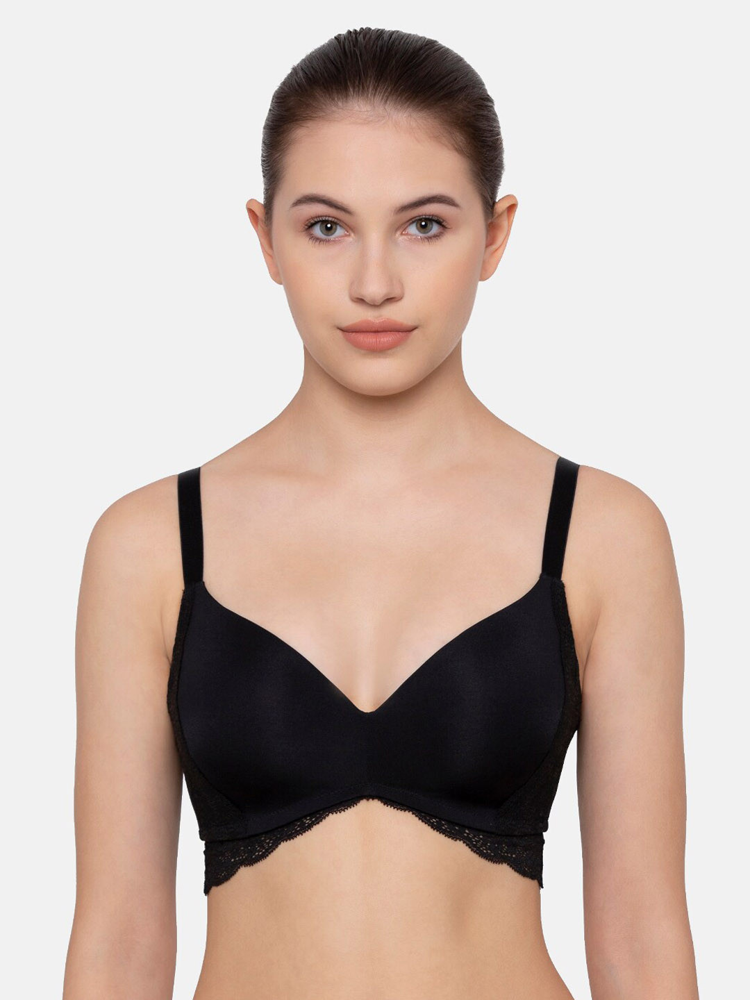 

Triumph Comfort Touch 01 Padded Wireless Everyday Invisible T-shirt Bra, Black