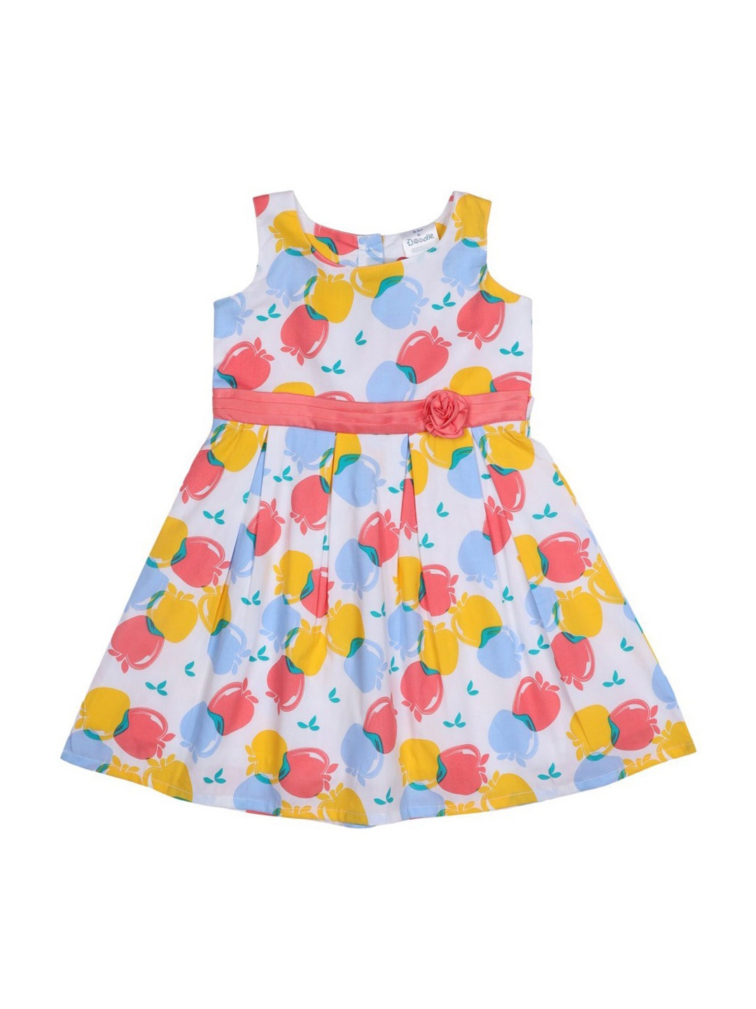 

Doodle Girls Multicoloured Printed A-Line Dress, Multi