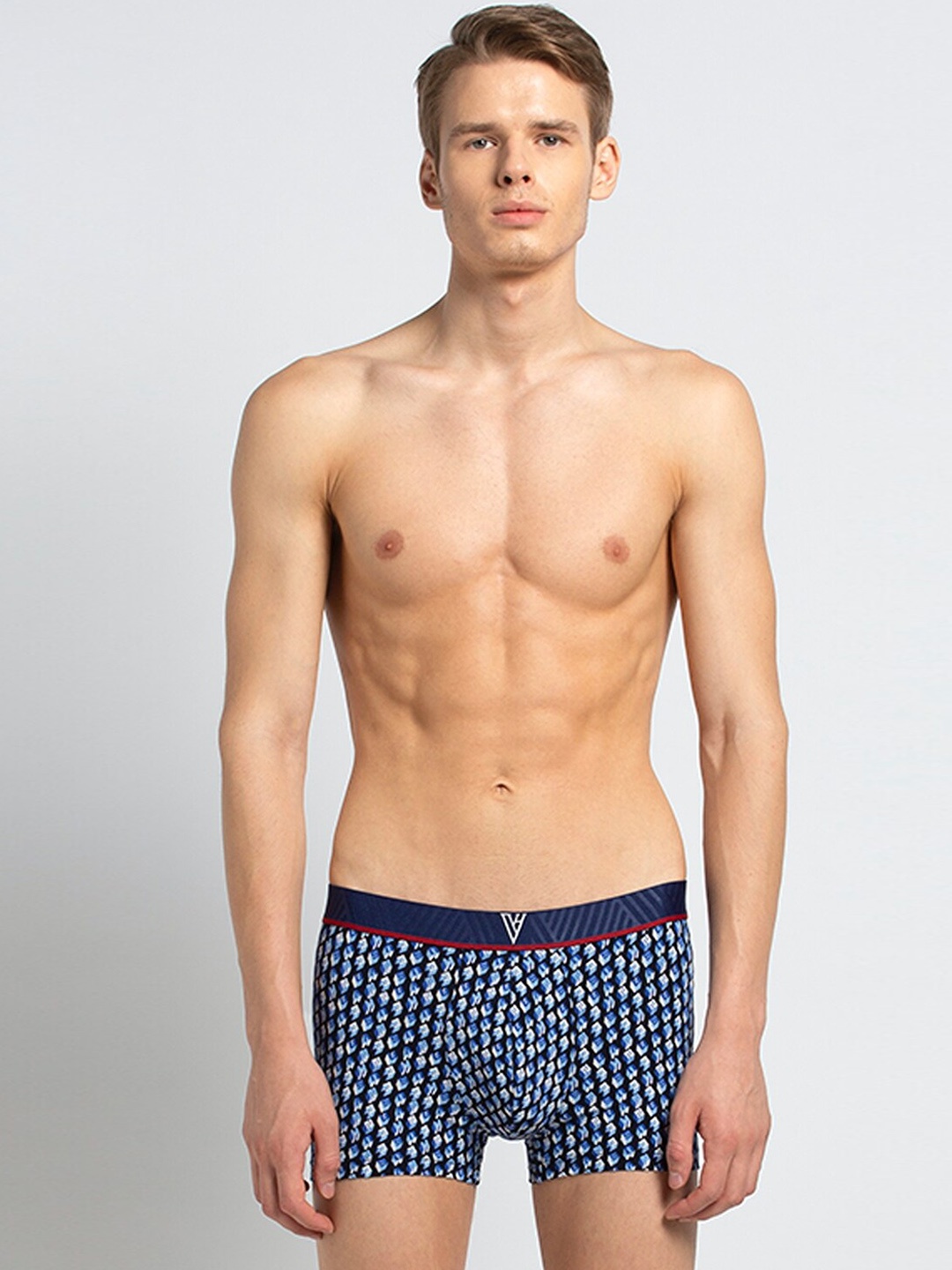 

Van Heusen Men Printed 4-Way Stretch Ultra Soft Trunks, Blue