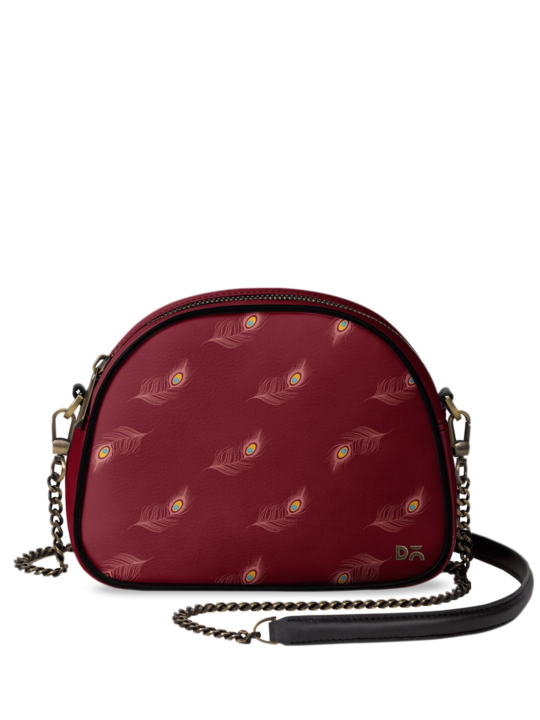 

DailyObjects Maroon Printed Sling Bag