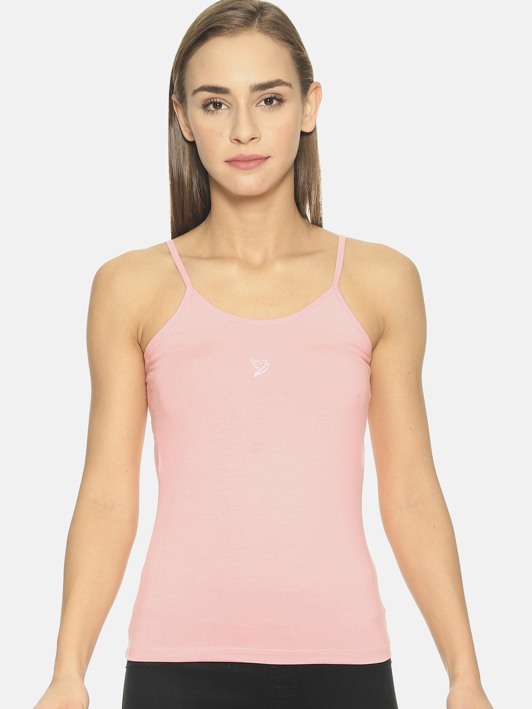 

TWIN BIRDS Women Pink Solid 2 In 1 Padded Bra Camisole
