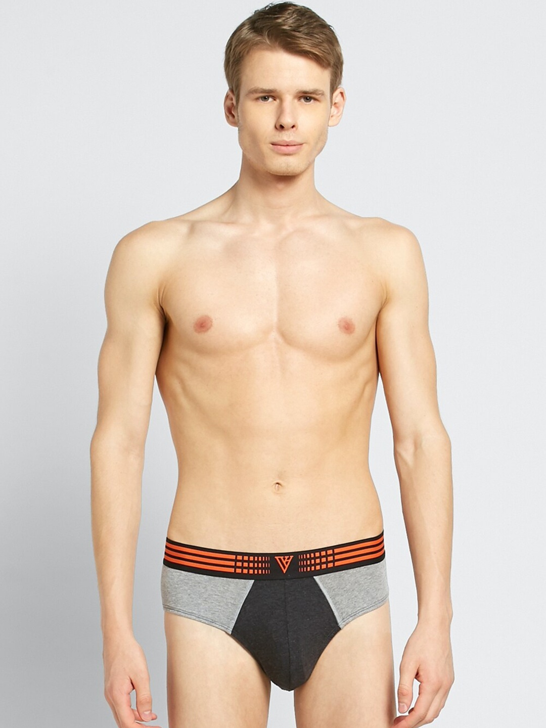 

Van Heusen Men Anthra Melange Solid Anti Bacterial Colour Fresh Brief 10010, Grey