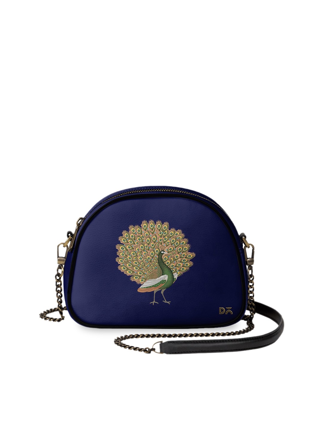 

DailyObjects Blue Peacock Printed Sling Bag
