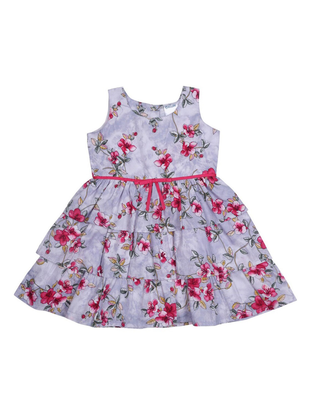 

Doodle Girls Pink Printed Fit and Flare Dress