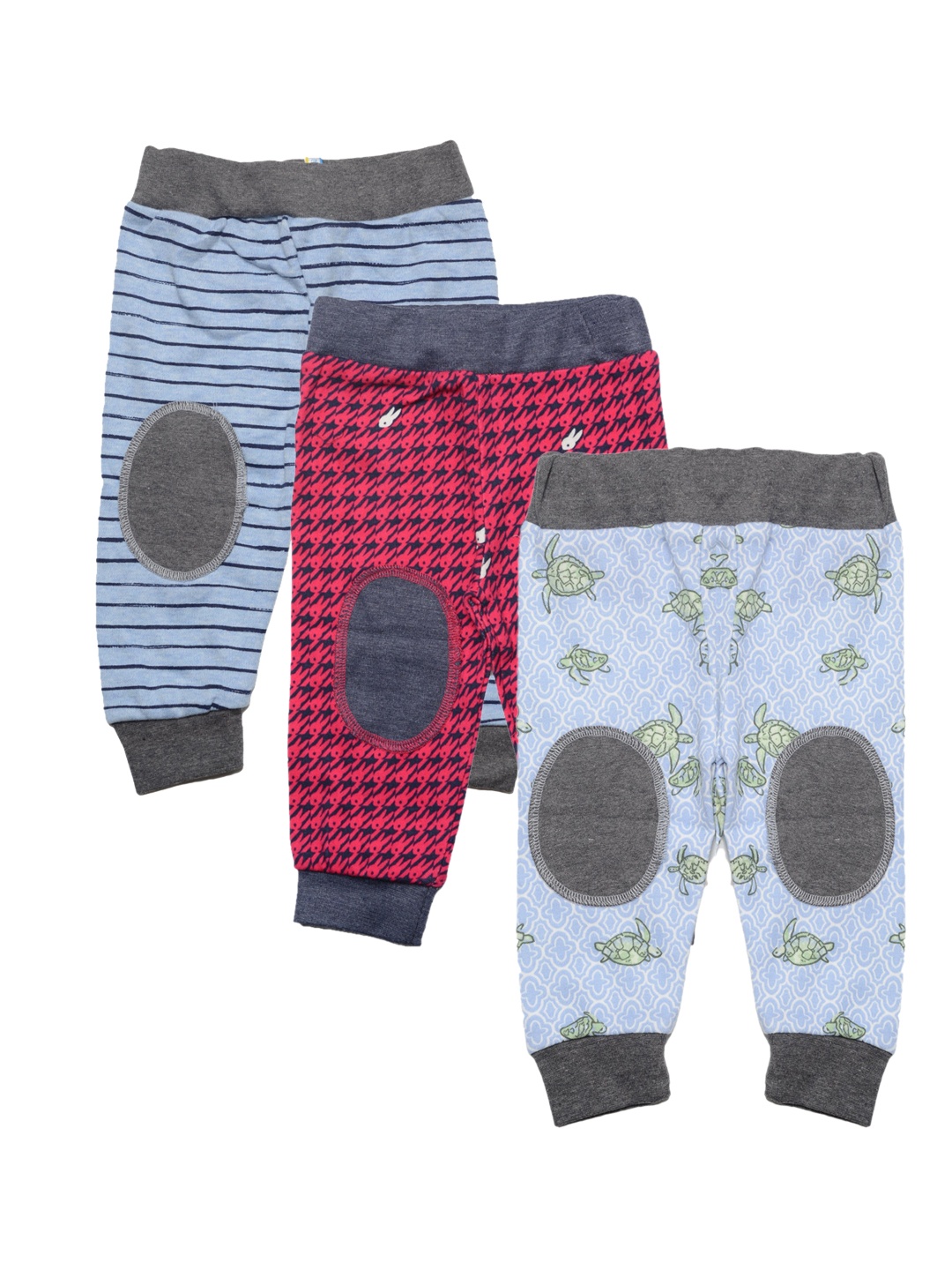 

TINY HUG Infant Boys Pack Of 3 Assorted Slim-Fit Joggers
