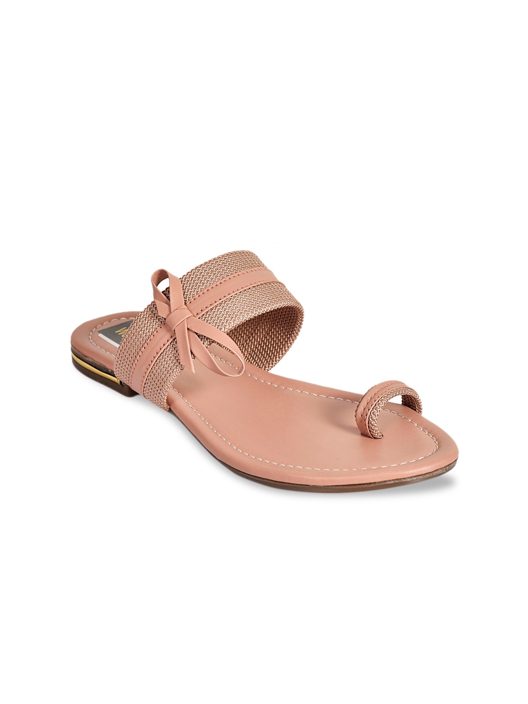 

WOMENS BERRY Women Pink Textured One Toe Flats