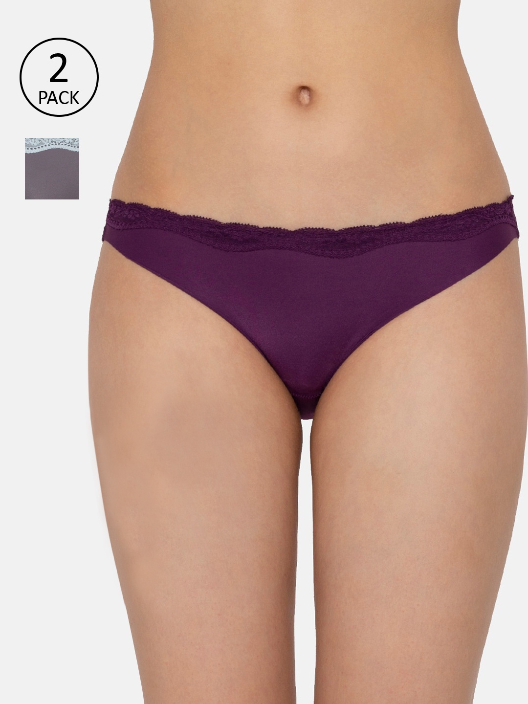 

Triumph Pack of 2 Stretty 124 Tanga Independent Everyday Lace Brief, Na