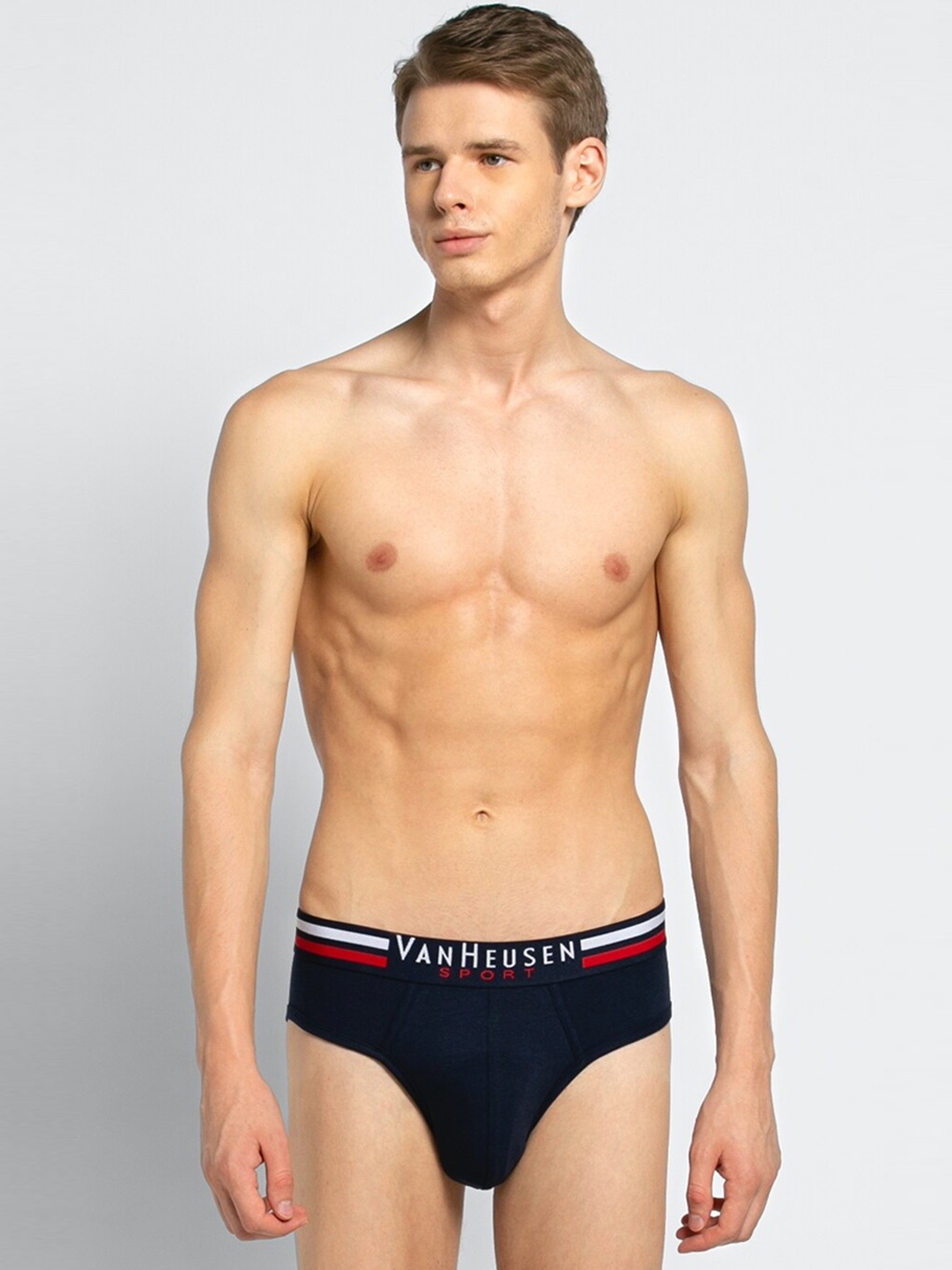 

Van Heusen Men Plush Back Ultra Soft Briefs, Navy blue