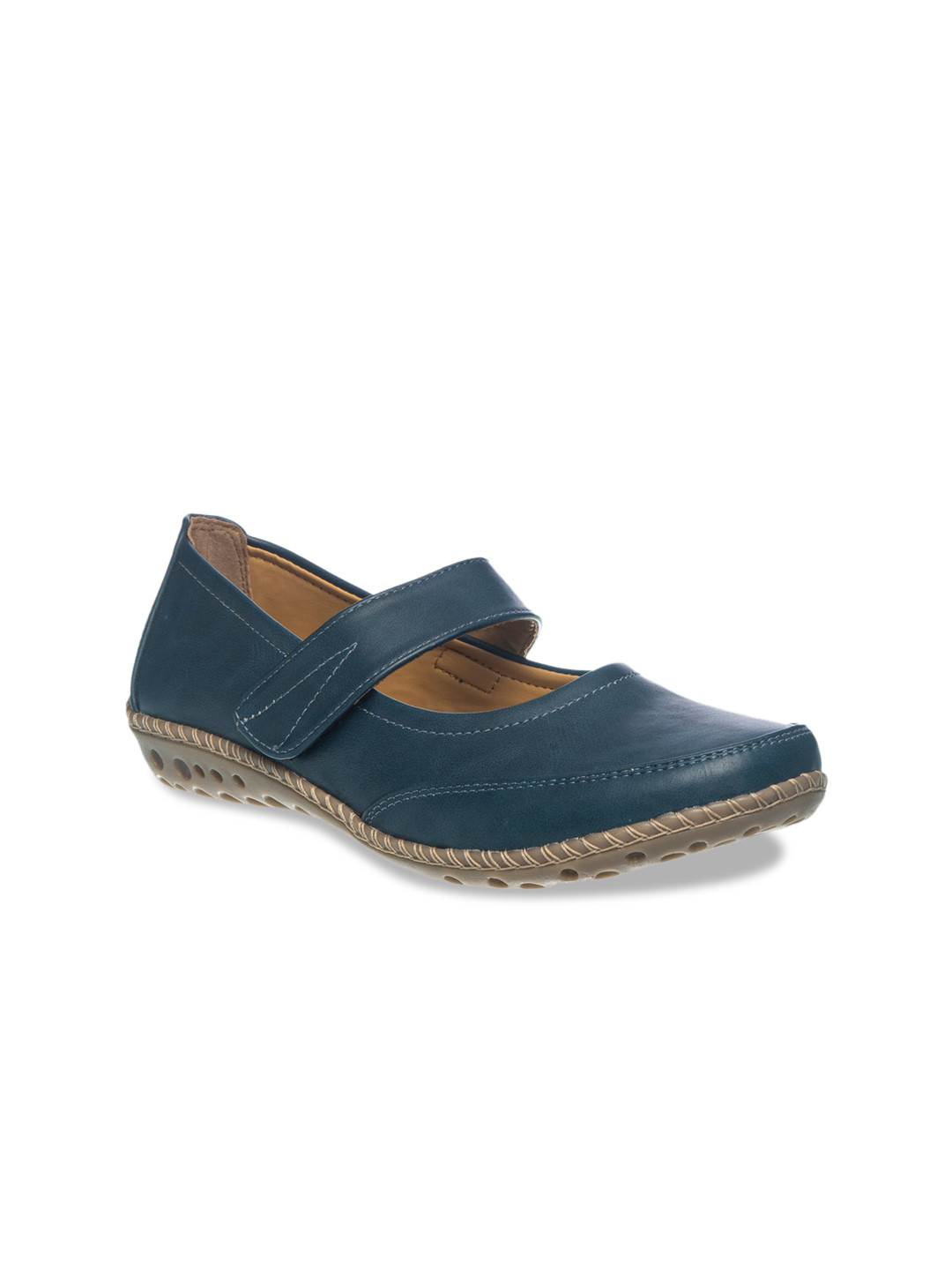 

Khadims Women Blue Solid Ballerinas
