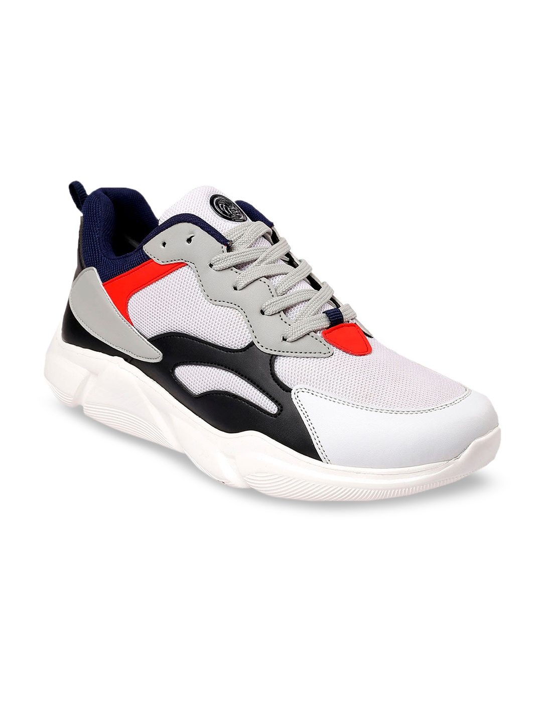 

bacca bucci Men White Woven Design Sneakers