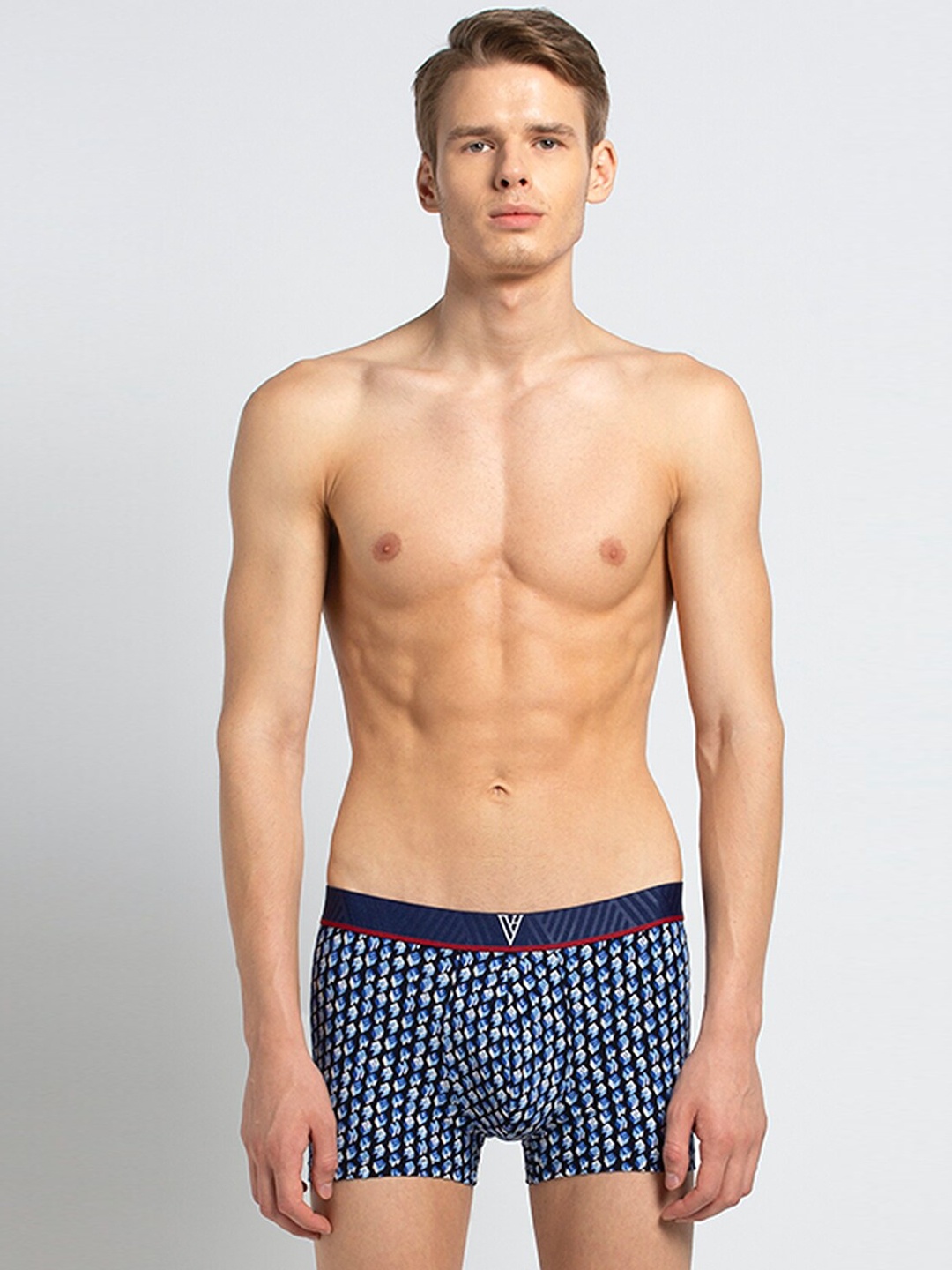 

Van Heusen Men Blue & White Printed Trunks IHKTR1SP1030044