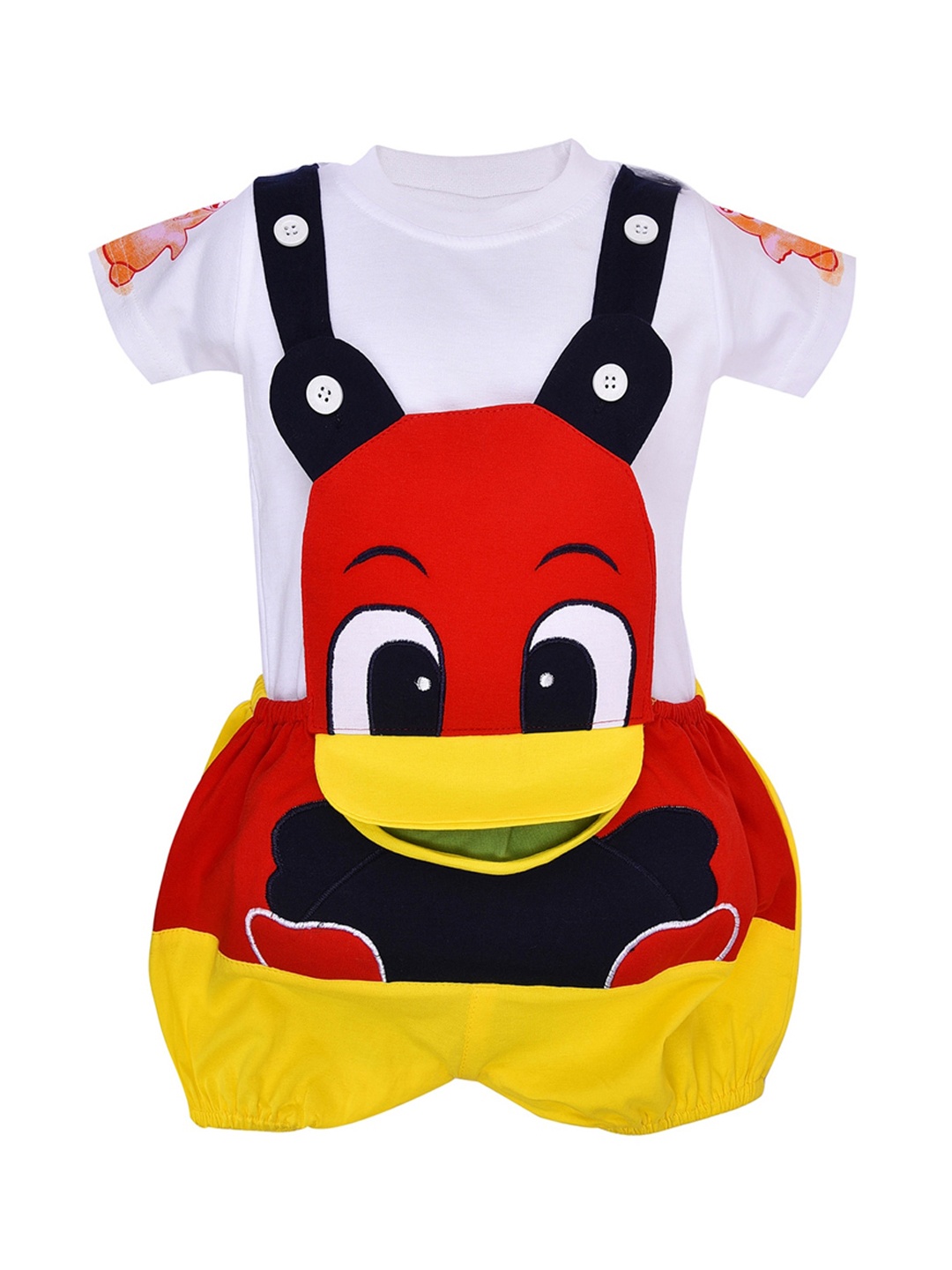 

Wish Karo Unisex Kids Red & White T-shirt with Shorts