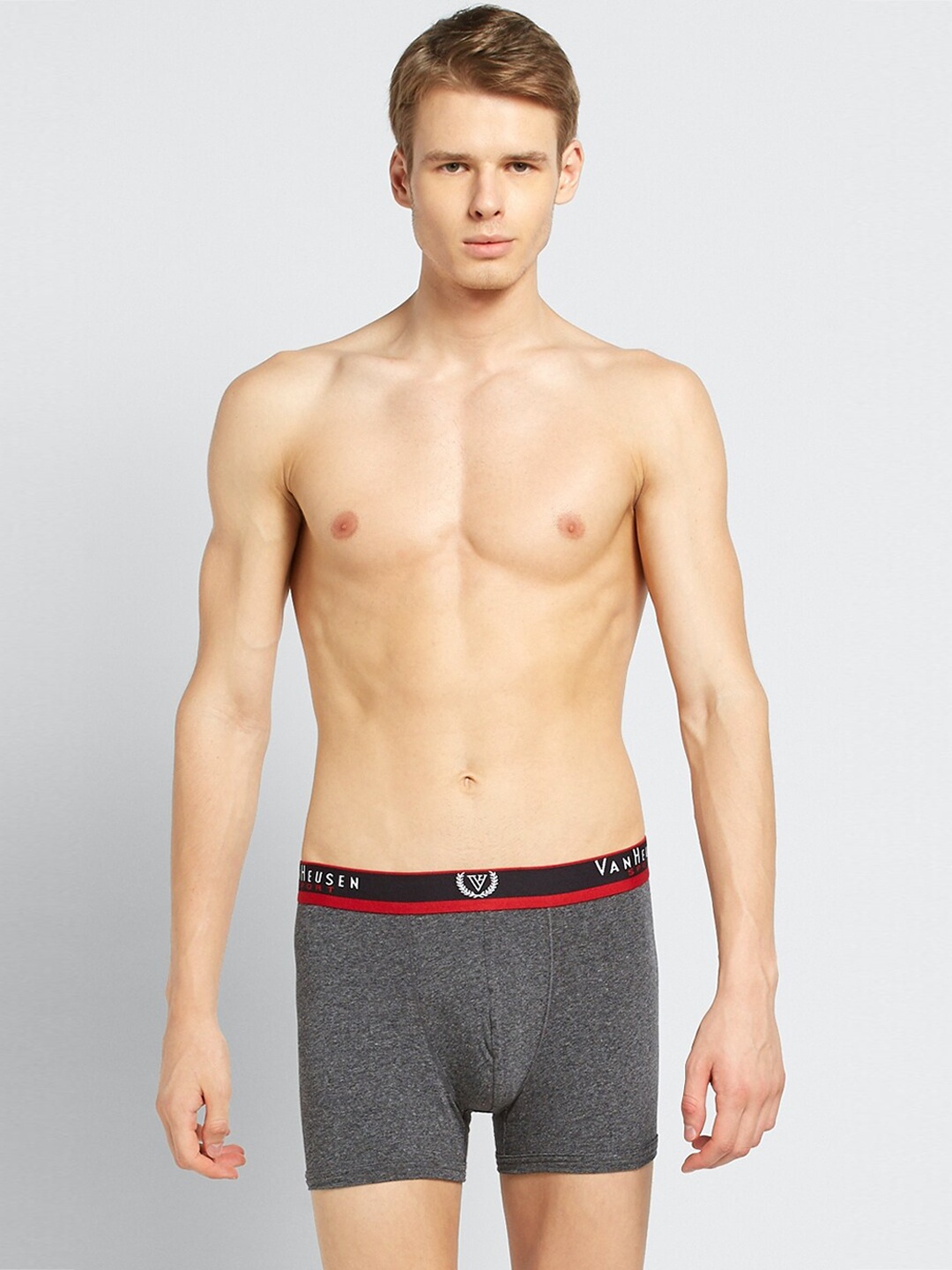 

Van Heusen Sport Men Solid Jaspe Textured Double Layer Gusset Trunk, Charcoal