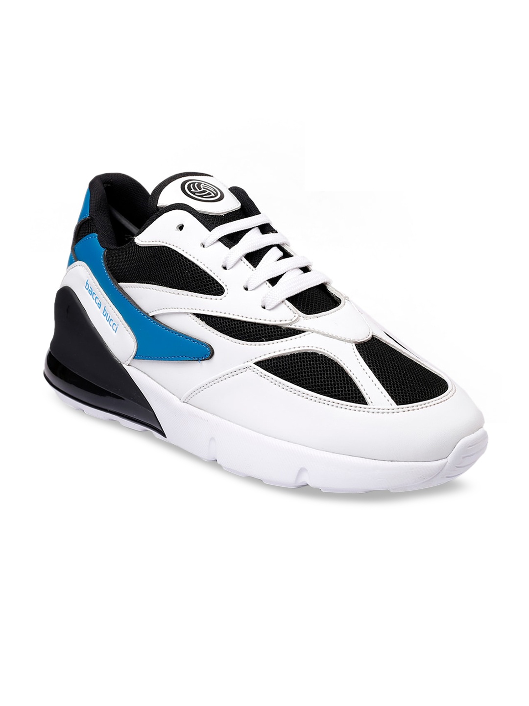

bacca bucci Men White & Black Colourblocked Sneakers