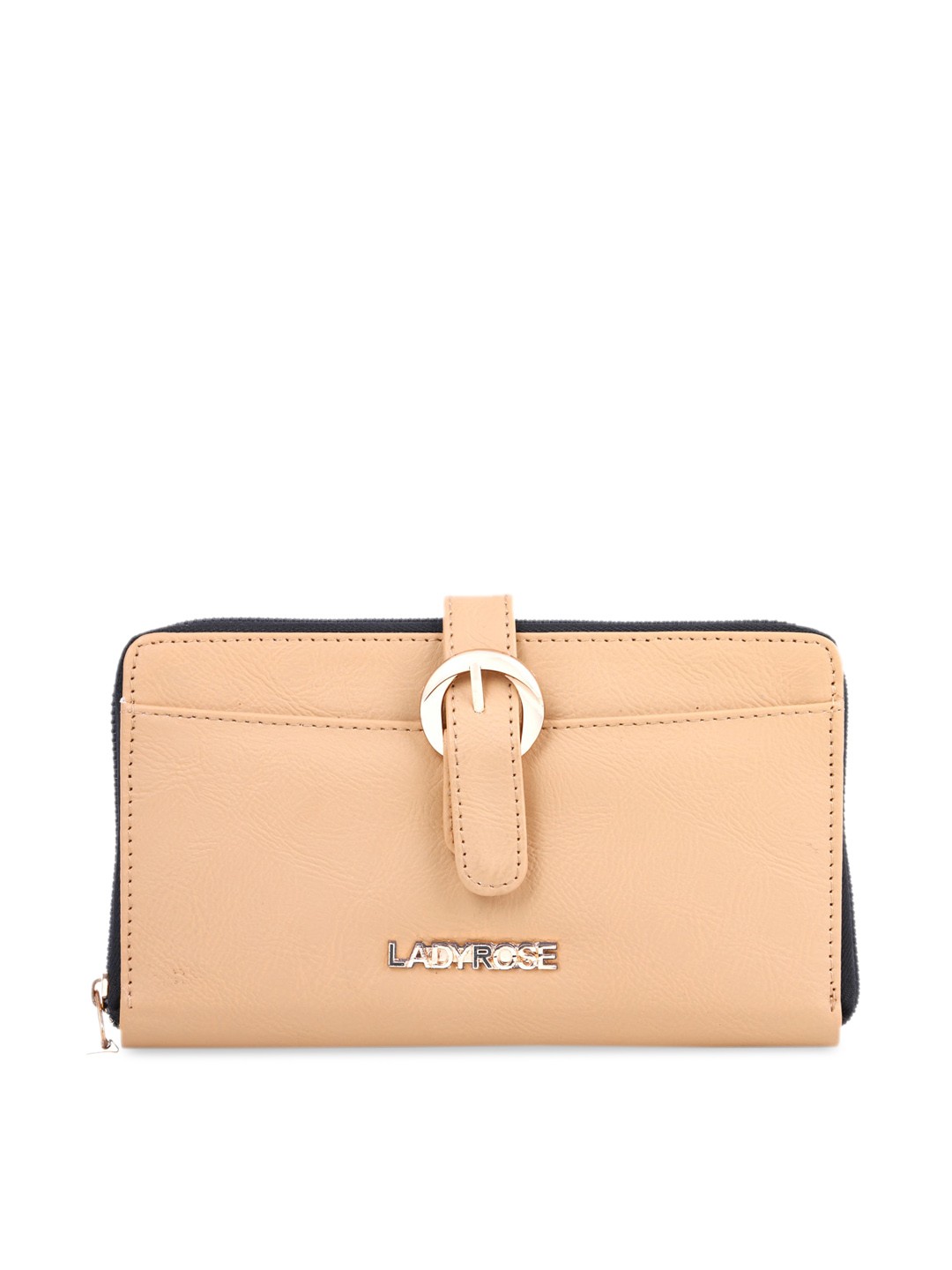 

WOMEN MARKS Women Cream-Coloured Solid Zip Around Wallet