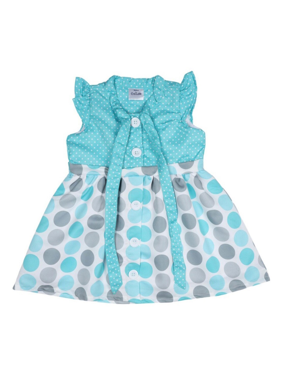 

Doodle Girls Blue Polka Dot Printed Shirt Dress