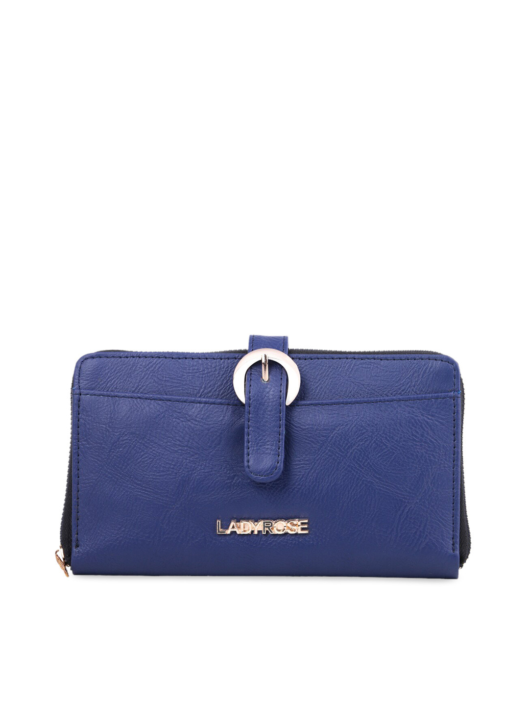 

WOMEN MARKS Women Blue Solid Zip Around Wallet