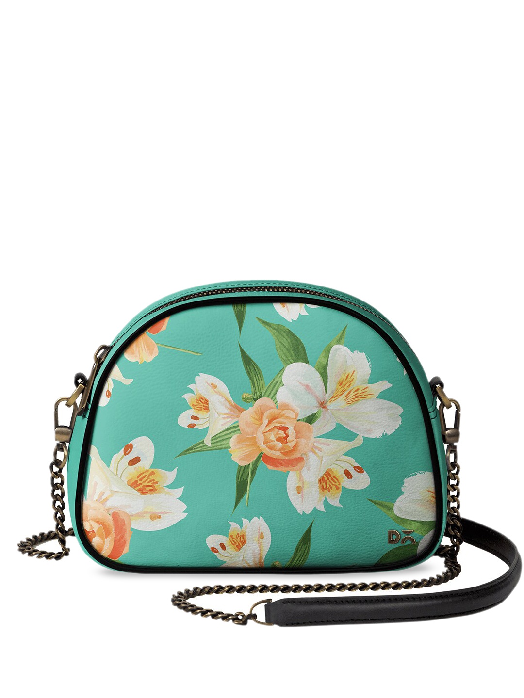 

DailyObjects Sea Green & White Printed Sling Bag