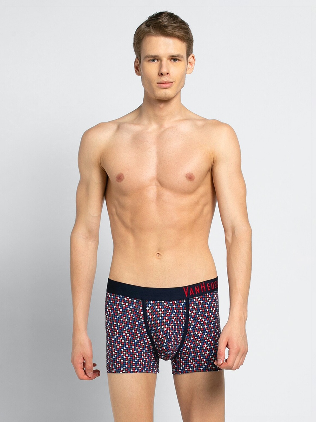 

Van Heusen Men Multicolour Printed Colour Fresh No Ride-Up Trunks IHETR1CPW0110051, Blue