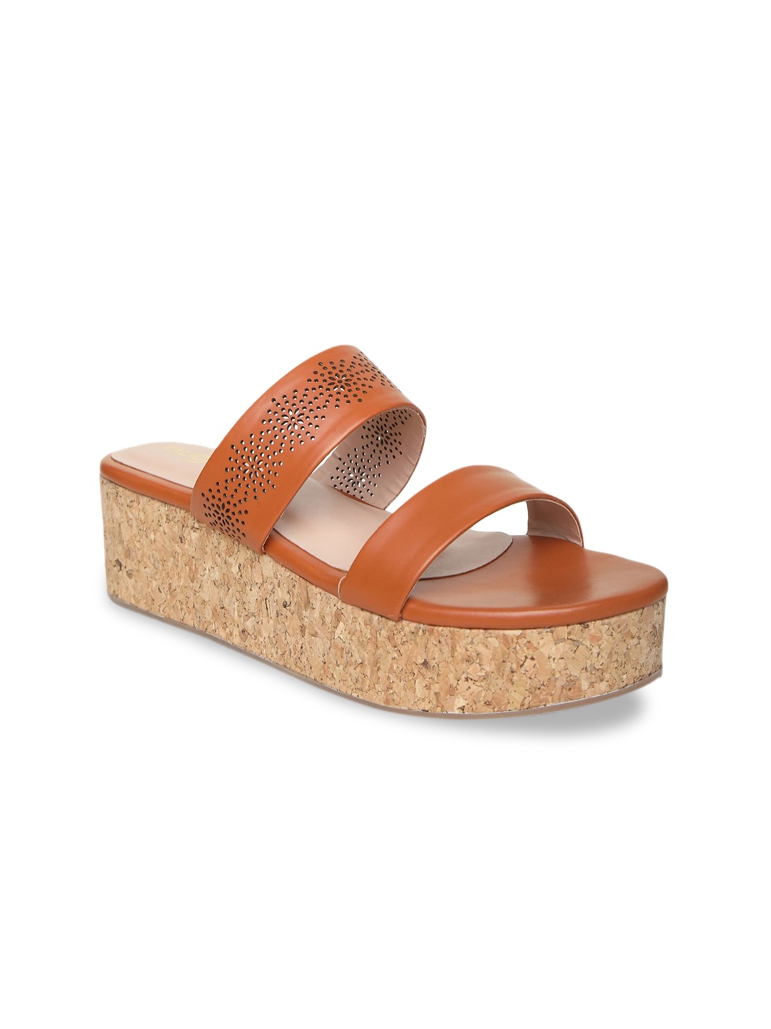 

VALIOSAA Women Tan Brown Textured Sandals