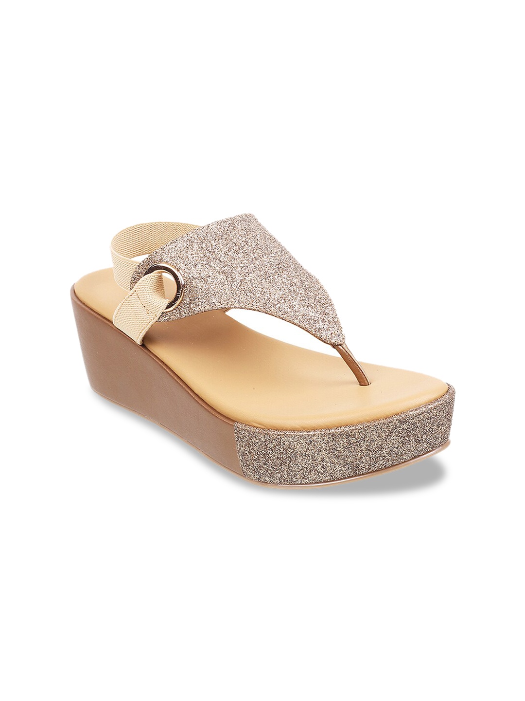 

WALKWAY by Metro Women Gold-Toned Textured Heels