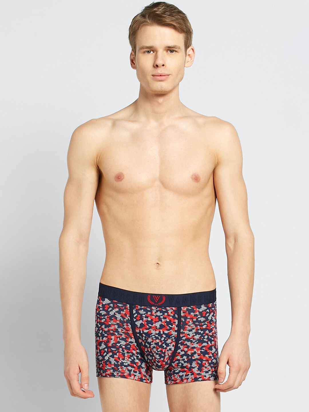

Van Heusen Men Printed Double Layer Gusset Trunks IHETR1VSPT270004, Grey
