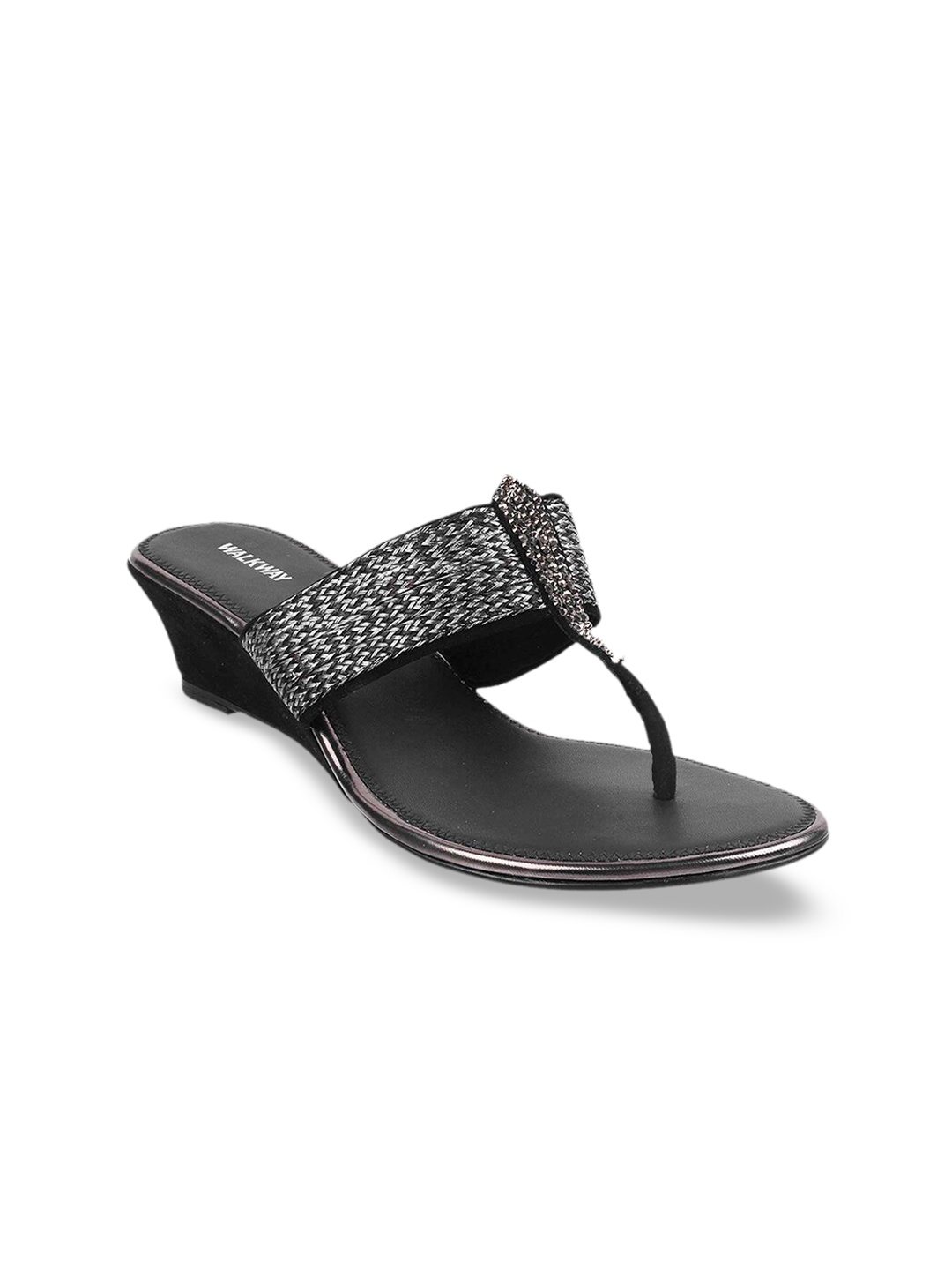 

WALKWAY by Metro Women Black Woven Design Heels