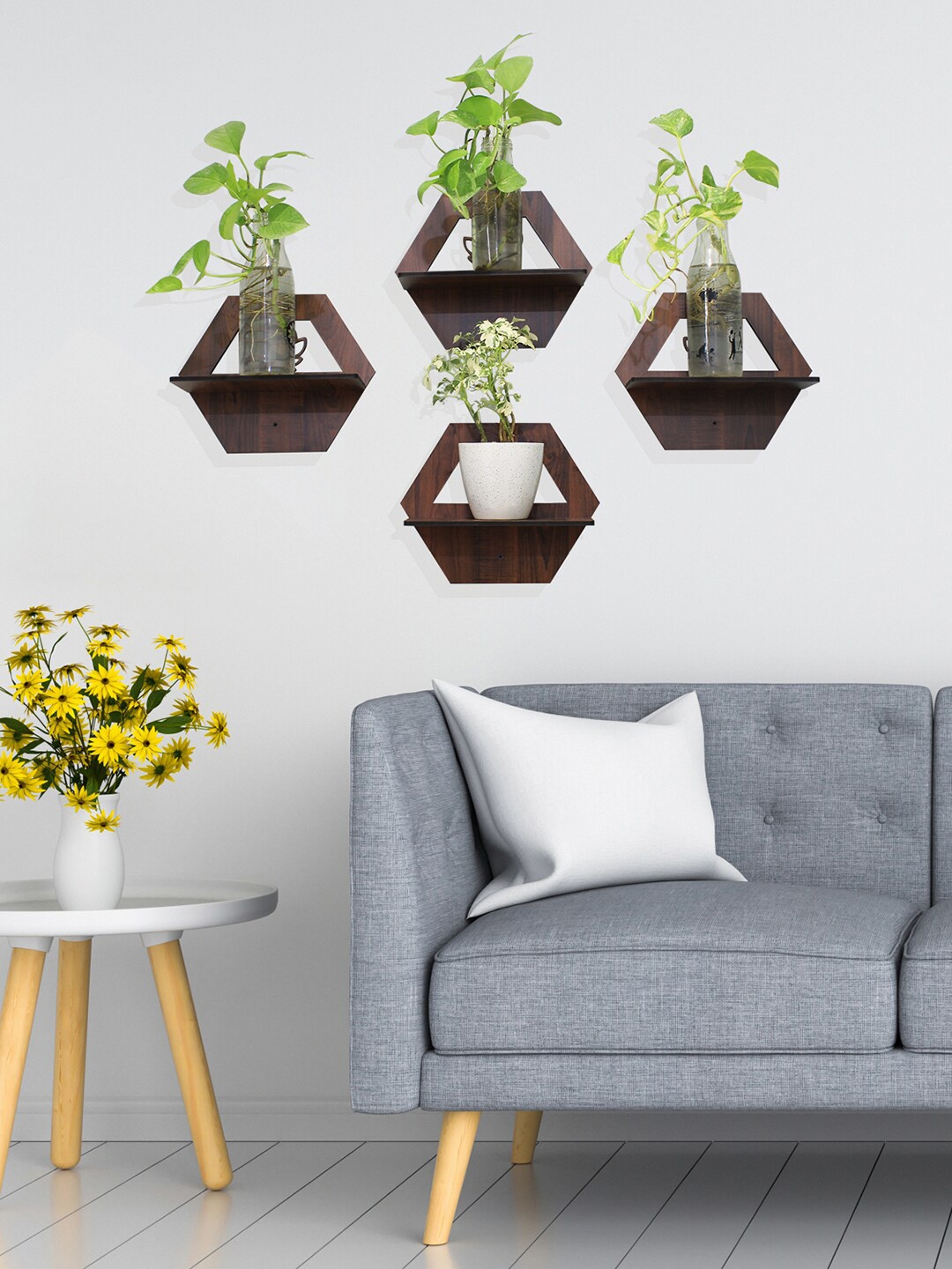 

RANDOM Coffee Brown MDF Basic Wall Shelf