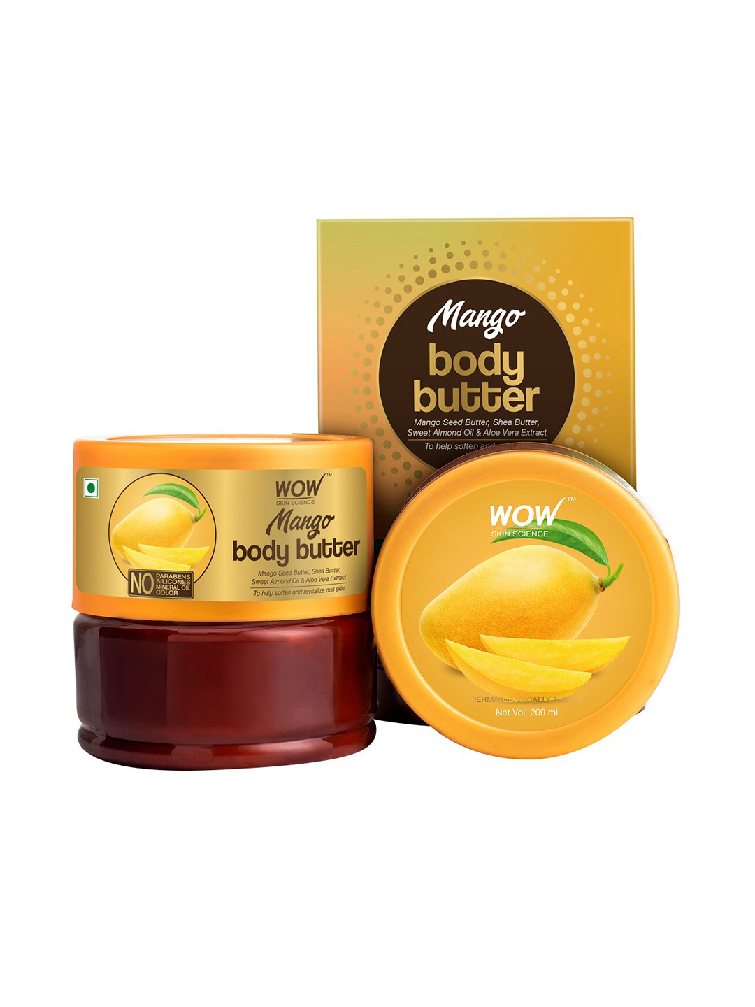 

WOW SKIN SCIENCE Mango Body Butter - 200 ml, Yellow