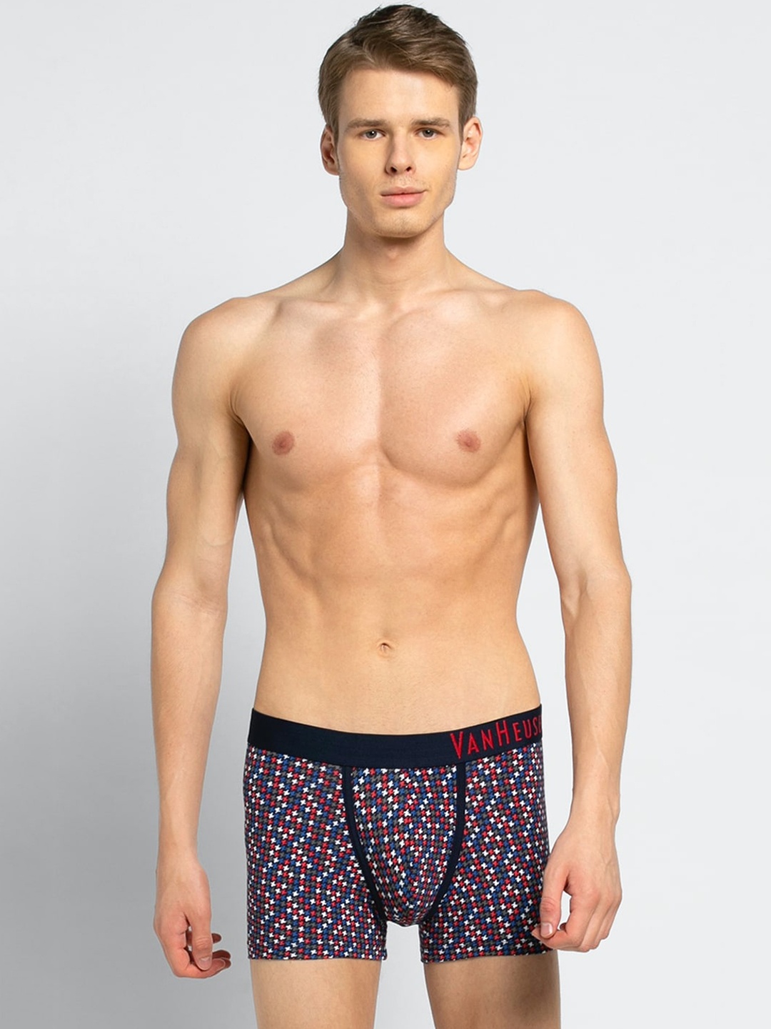 

Van Heusen Men Multicolour Printed Colour Fresh No Ride-Up Trunks IHETR1CPW0110051, Blue