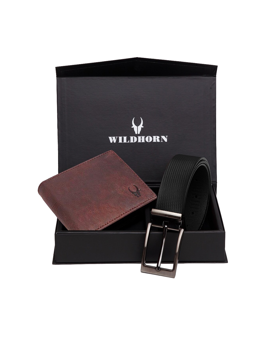 

WildHorn Men Brown & Black RFID Protected Genuine Leather Accessory Gift Set