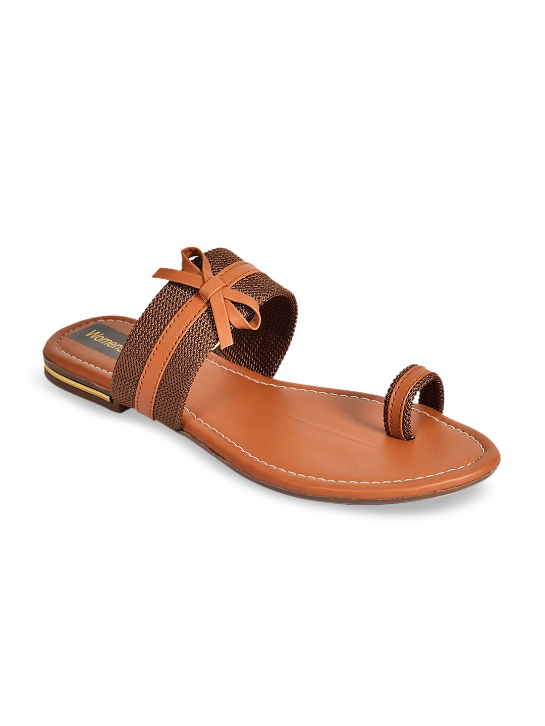 

WOMENS BERRY Women Tan Brown Solid One Toe Flats