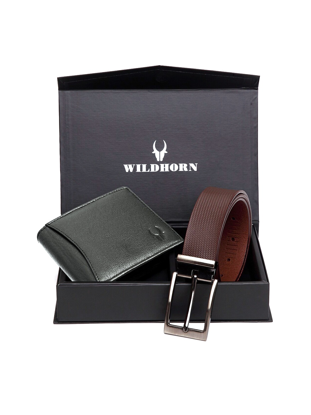 

WildHorn Men Black & Brown RFID Protected Genuine Leather Accessory Gift Set
