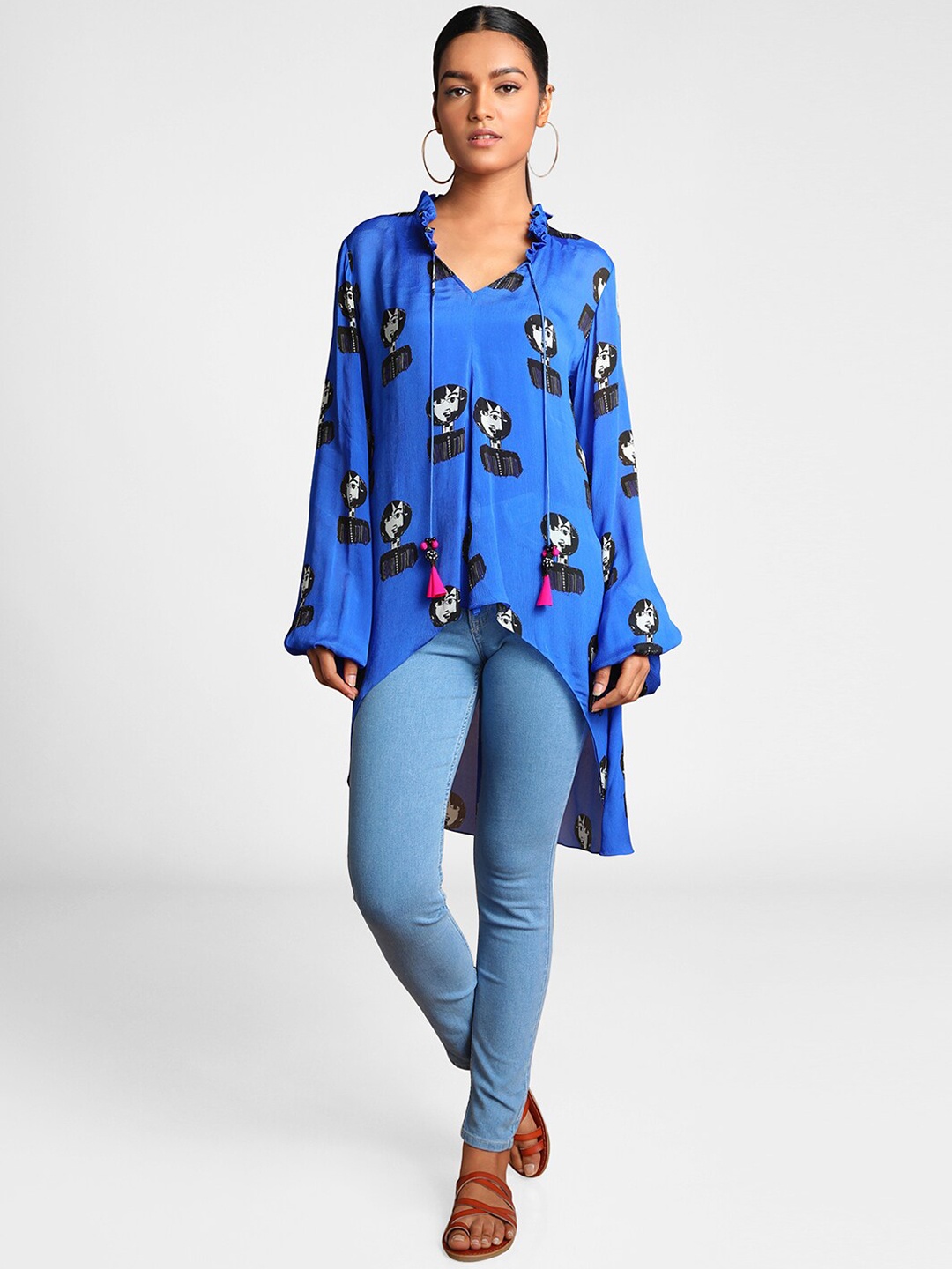 

Masaba Women Blue Printed Tunic