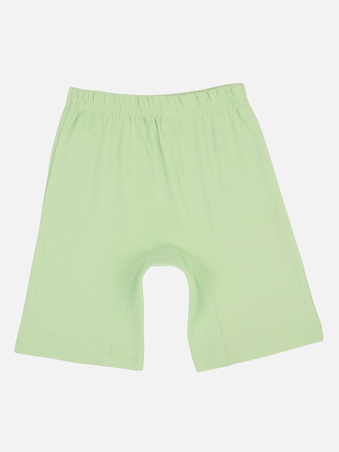 

PROTEENS Girls Green Solid Slim Fit Biker Shorts