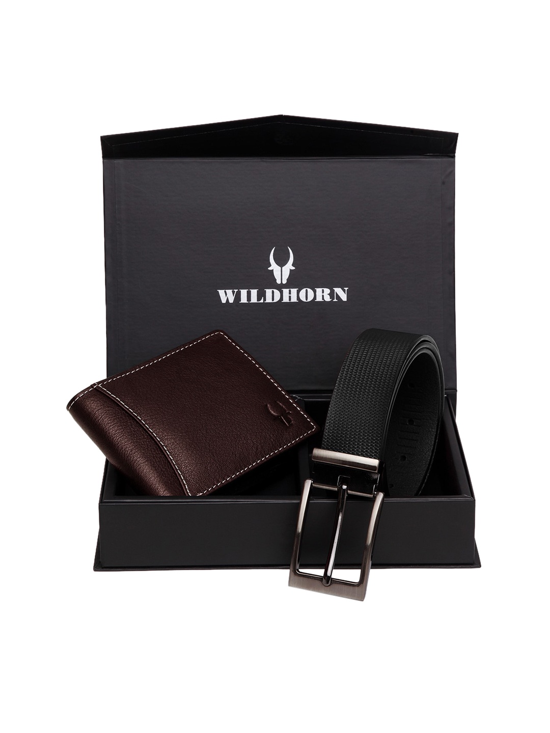 

WildHorn Men Brown & Black RFID Protected Genuine Leather Accessory Gift Set