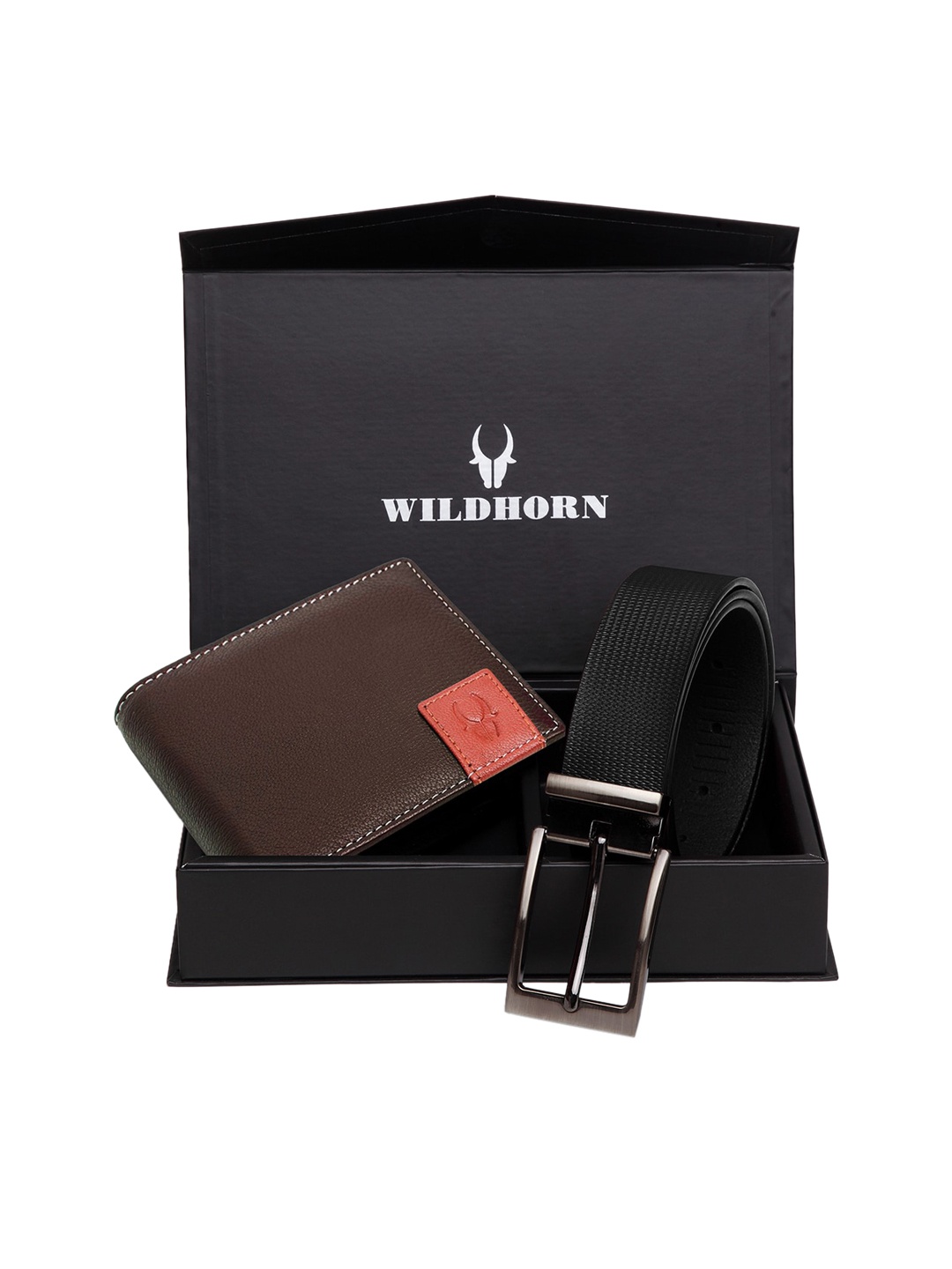 

WildHorn Men Brown & Black RFID Protected Genuine Leather Accessory Gift Set