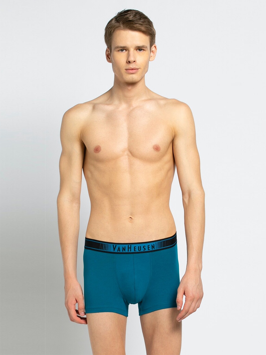 

Van Heusen Men Fresh No Ride-Up Trunks IHETR1CDL10050, Teal