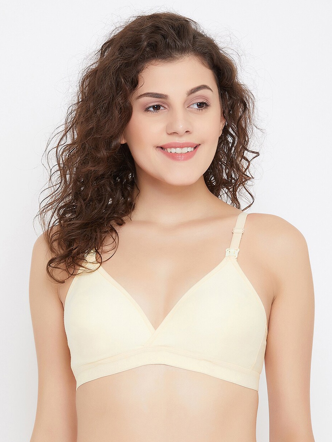 

Clovia Beige Solid Non-Wired Non Padded Maternity Bra BR2085P2432B