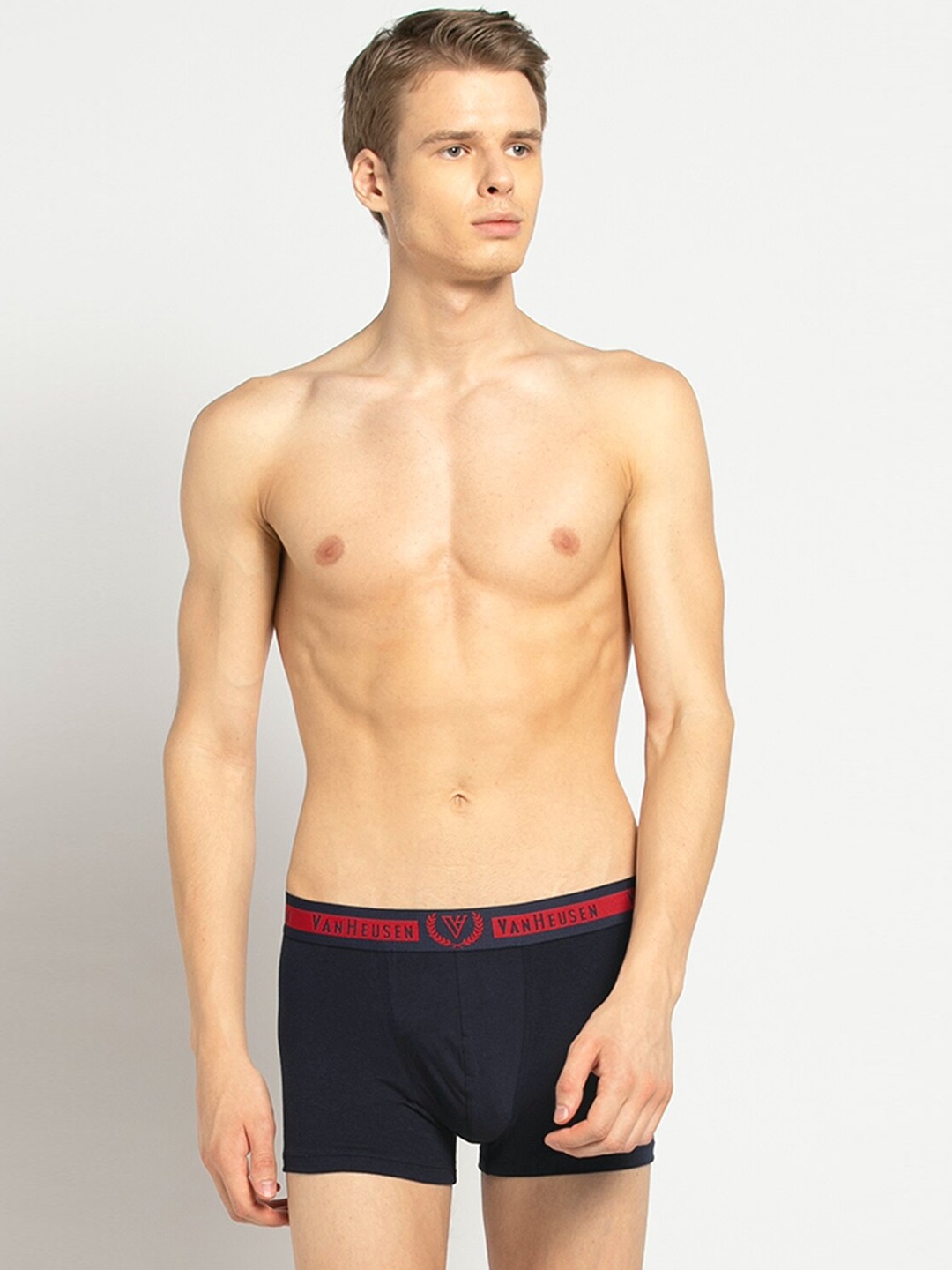 

Van Heusen Sport Men Solid Ultra Soft Waistband Double Layer Gusset Trunk IHETR1VSDN70011, Navy blue