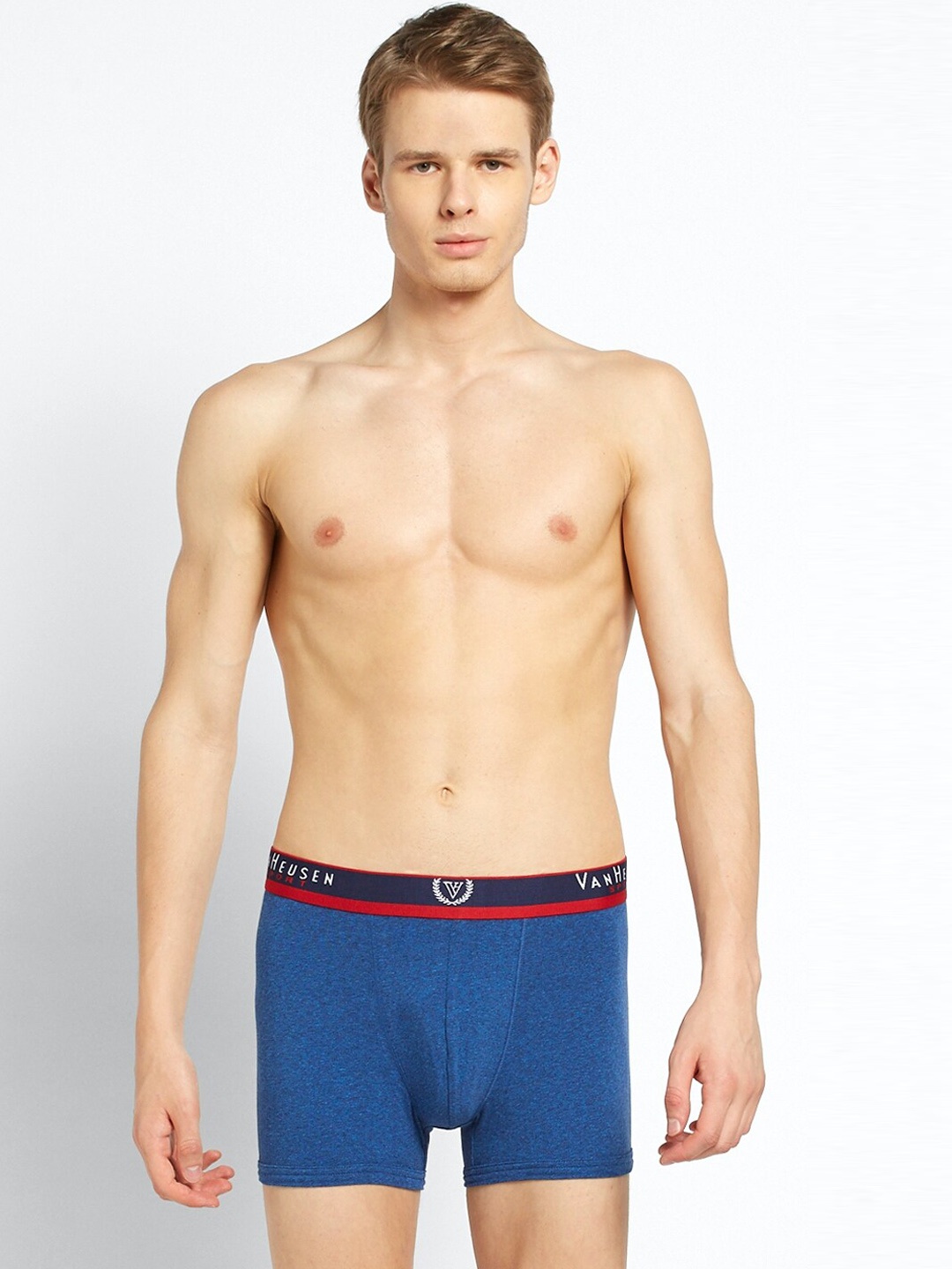 

Van Heusen Sport Men Jaspe Solid Textured Double Layer Gusset Trunk IHETR1VSDKJ70010, Navy blue